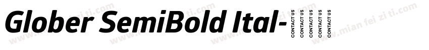 Glober SemiBold Ital字体转换